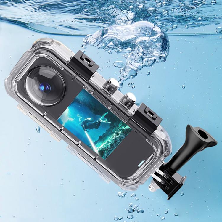 For Insta360 X5 Invisible Dive Case 45M/147ft Waterproof Underwater Housing With Seamless 360 Degree Stitching, PC Lens