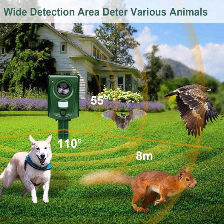 Outdoor Waterproof Infrared Animal Repeller, High-Power Ultrasonic Weasel Repellent, Square Shape