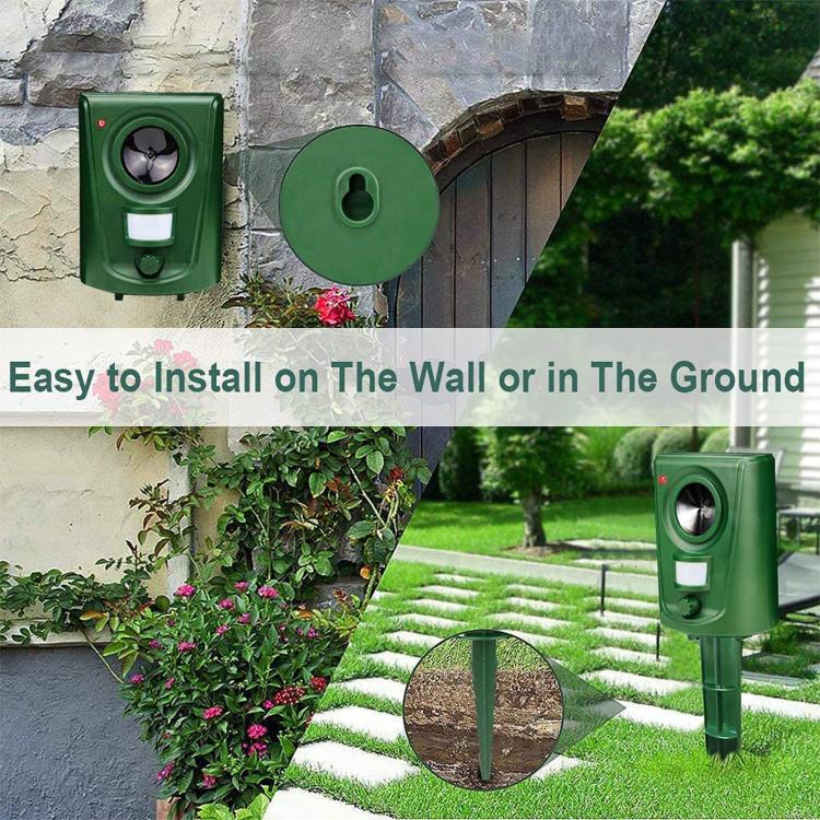 Outdoor Waterproof Infrared Animal Repeller, High-Power Ultrasonic Weasel Repellent, Square Shape