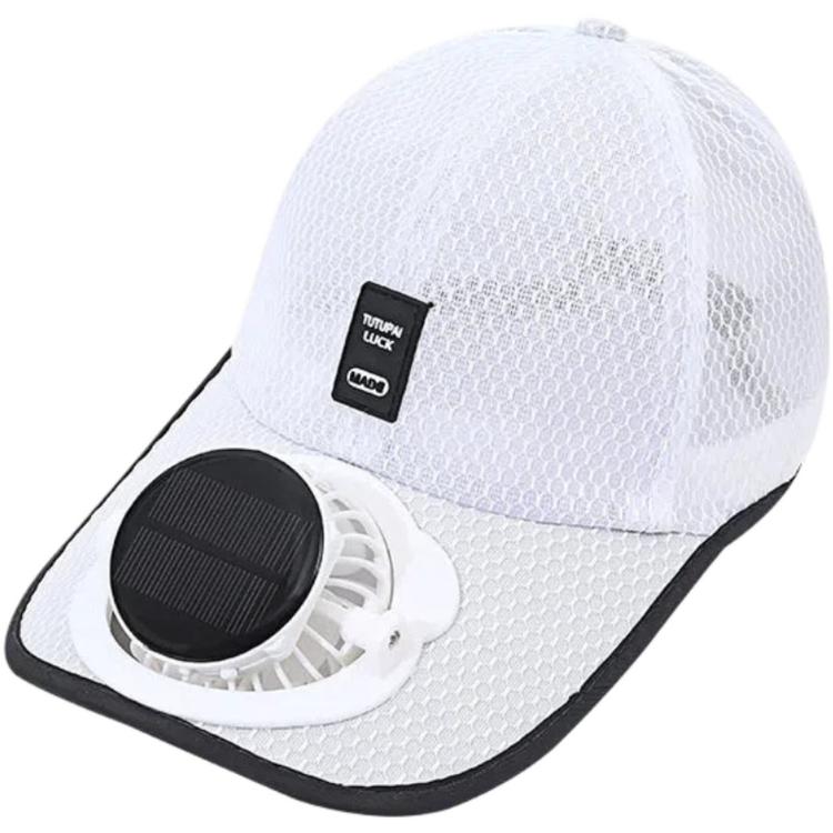 Solar Fan Hat with 3-Speed Adjustable Cooling Rechargeable Sun Cap Mesh Breathable Baseball Visor