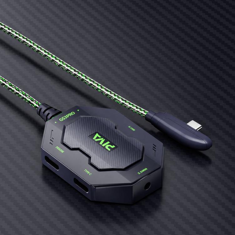 PIVA GS3PRO 4-In-1 USB-C/Type-C Gaming Hub & Audio Adapter With 60W PD Fast Charging, Straight Head Black, Bent Head Black, Straight Head White, Straight Head Pink