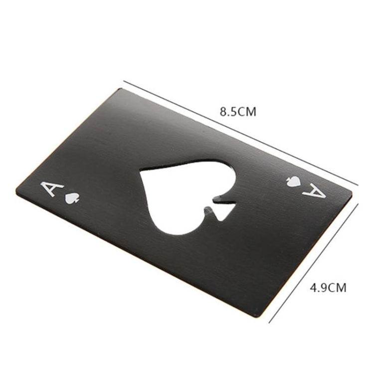 2 PCS Stainless Steel Bottle Beer Opener Poker Playing Card Spades Soda Bottle Cap Opener