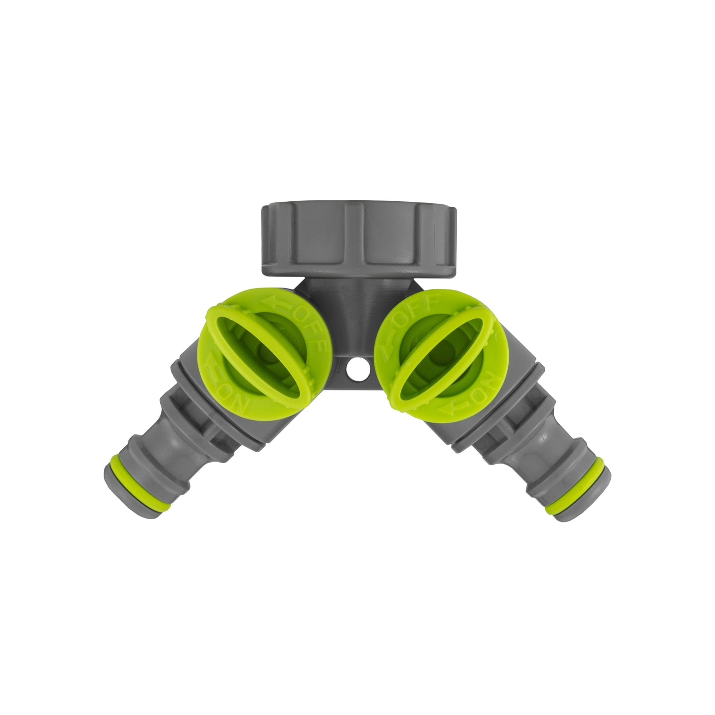 15mm Brass Wall Flange Kit with Grey Dial Tap + Two-Way Splitter