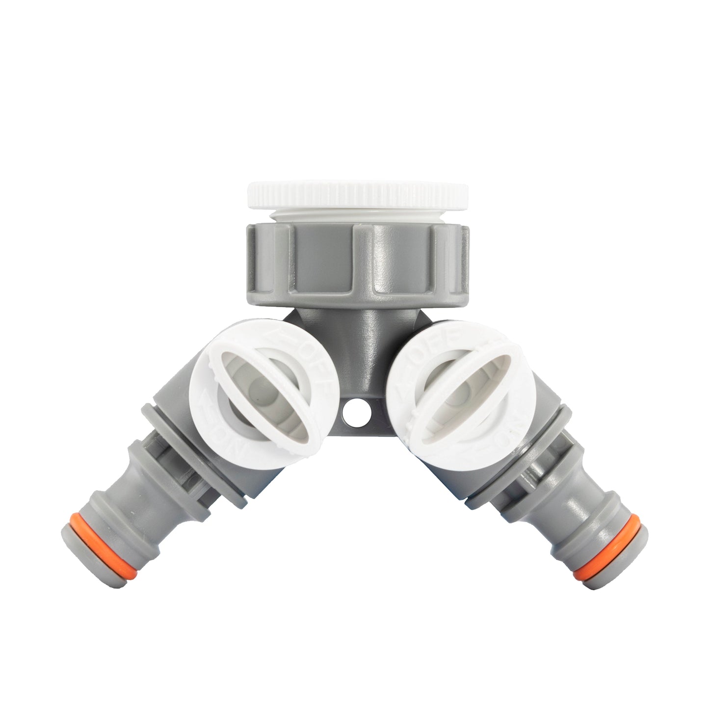 IBC 2 S60X6 Cap with Lever Valve and Two-Way Splitter WL for Brass Water Fitting