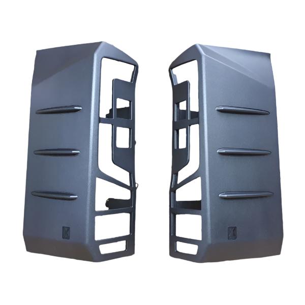 For MAN TGE Rear Light Guards Hammerite Ultimate Matte Black (2018-2025) | Tail Light Protectors | Van-X