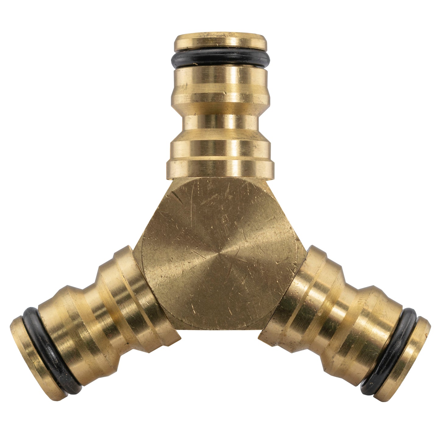 3 Way Male Snap-On Connector Brass