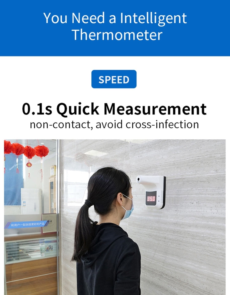 K3 Handsfree Non-contact Forehead Body Infrared Thermometer, K3