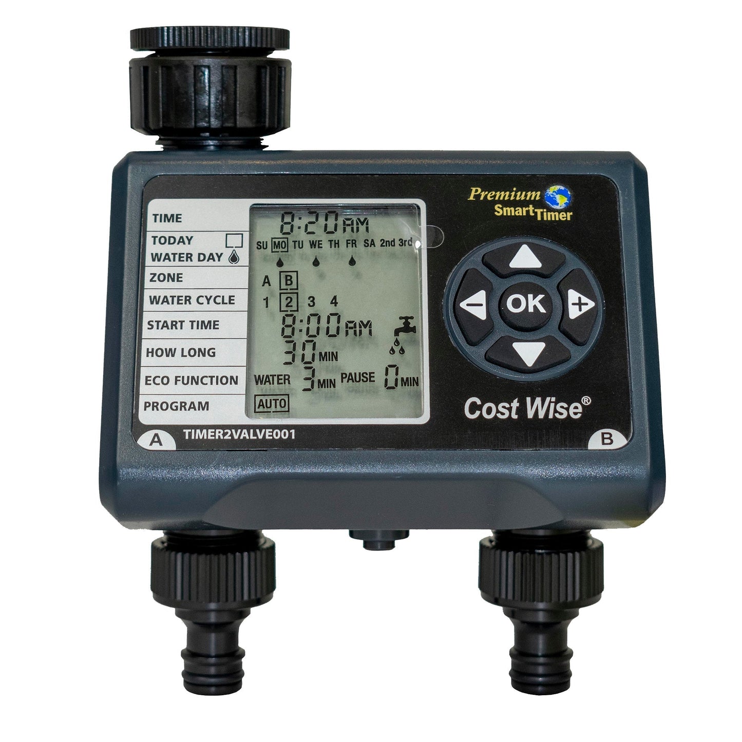 Cost Wise Double Outlet Water Timer Outdoor Watering Kit Drip Irrigation Fitting