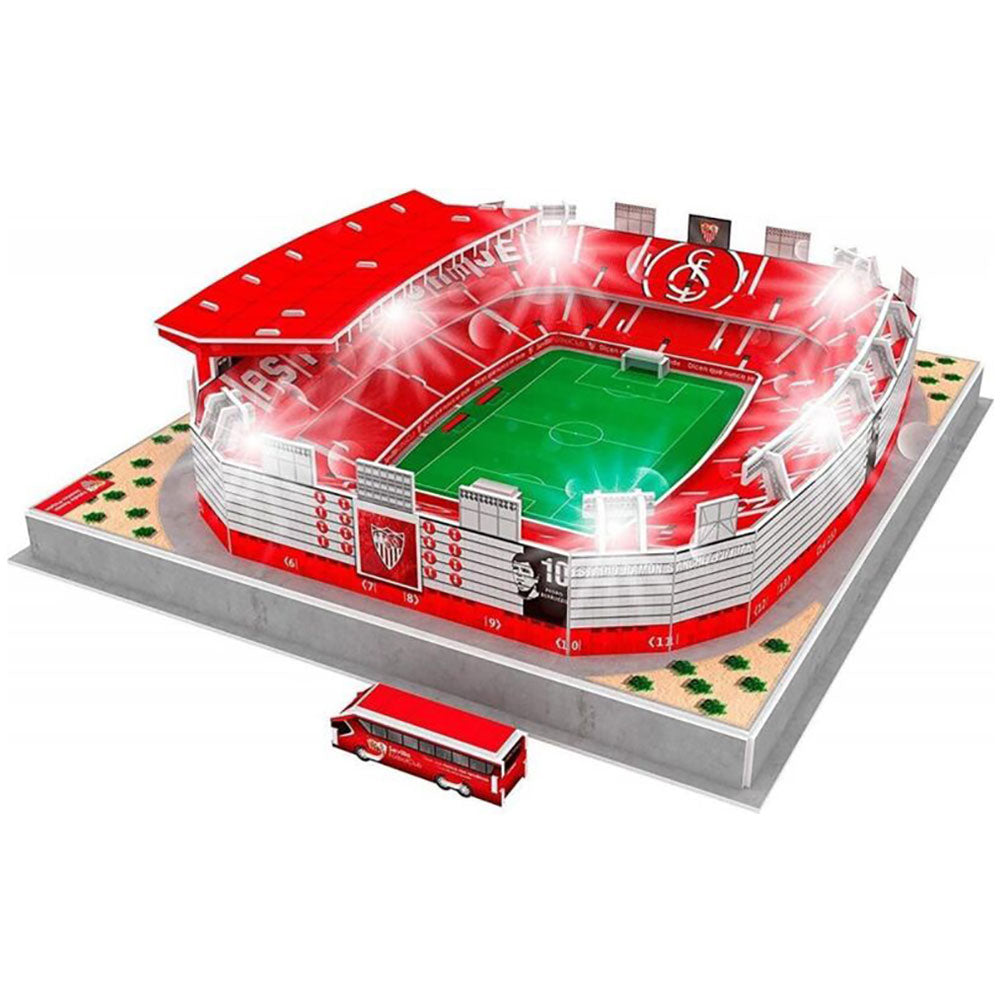 Sevilla FC 3D Stadium Puzzle with LED Lights - Build the Ramón Sánchez Pizjuán Estadio