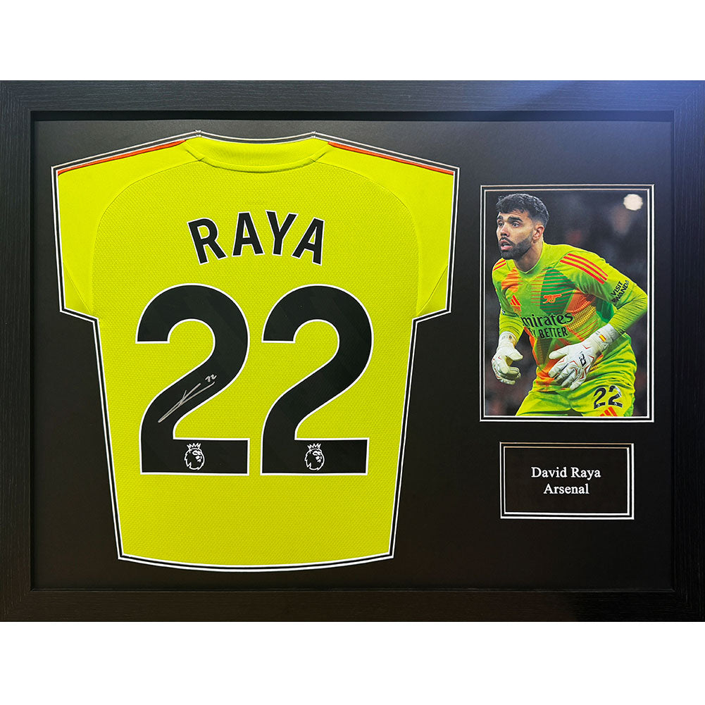 Arsenal FC Raya Signed Shirt (Framed)