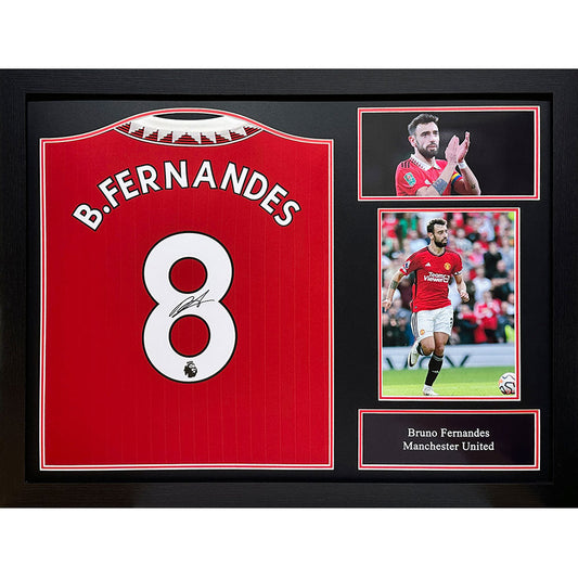Manchester United FC Bruno Fernandes Shirts (Framed)