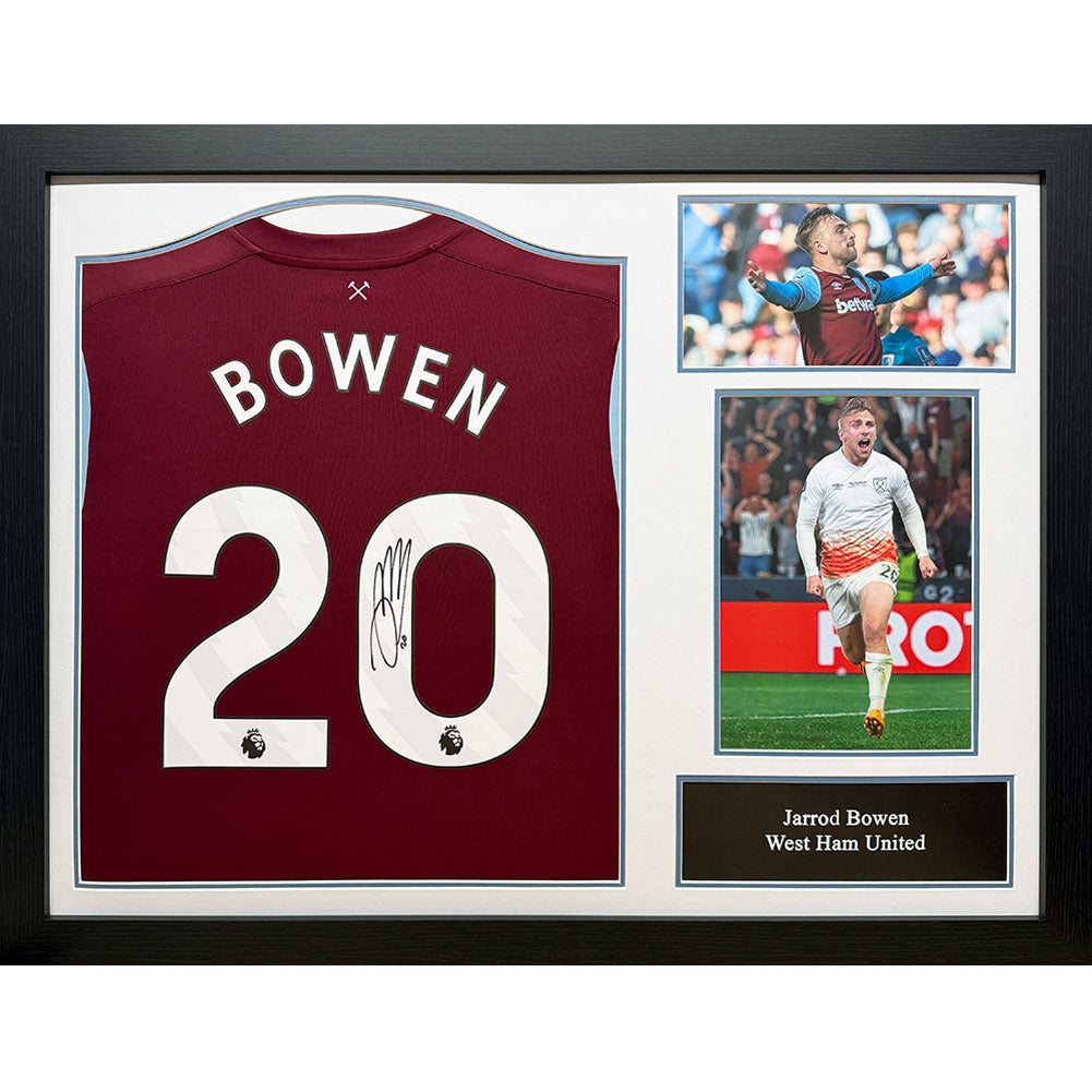 West Ham United FC Bowen Signed Shirt (Framed)