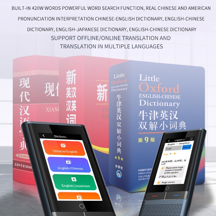 Z6 4G Version 3.1 inch Screen Smart Voice Translator for Business Travel 1GB+16GB Support 138 Languages Inter-Translation