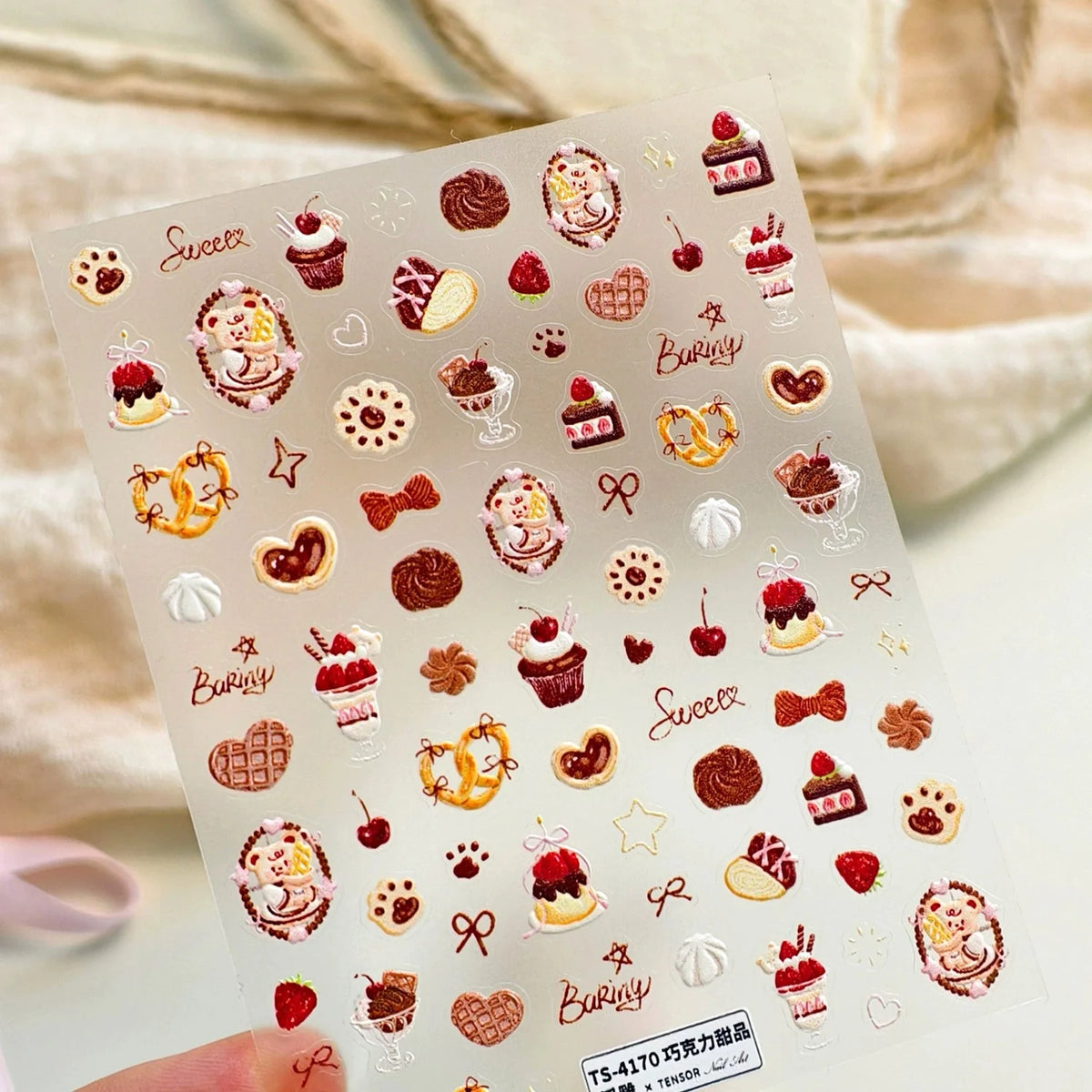 Hello Claws | Bear Desserts Nail Deco Sticker
