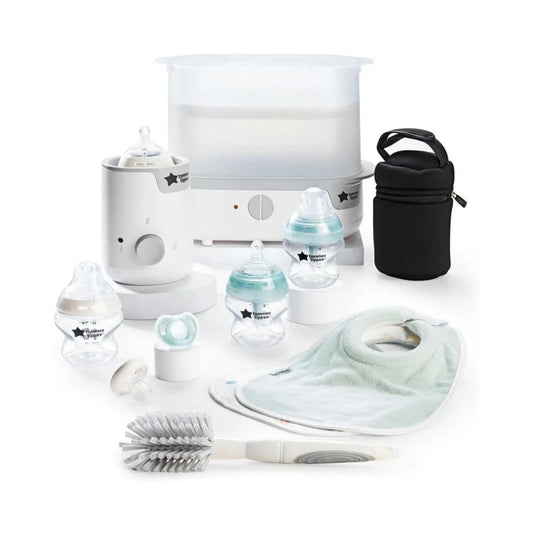 Tommee Tippee Complete Feeding Set with Electric Steam Steriliser 12 pcs - White