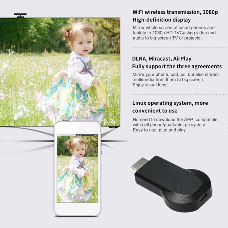 M9 Plus Wireless HDMI Display Dongle 1080P Miracast AirPlay