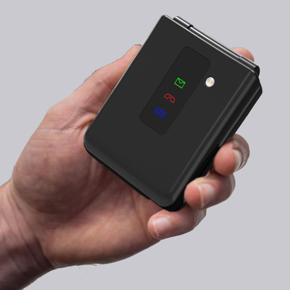 TTfone TT660 Flip Big Button Mobile with O2 SIM, USB C Mains Charger