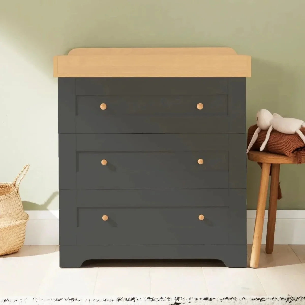 Tutti Bambini Rio 3 pcs Room Set - Slate/Honey Oak
