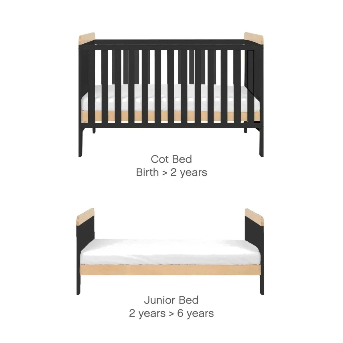 Tutti Bambini Rio 3 pcs Room Set - Slate/Honey Oak