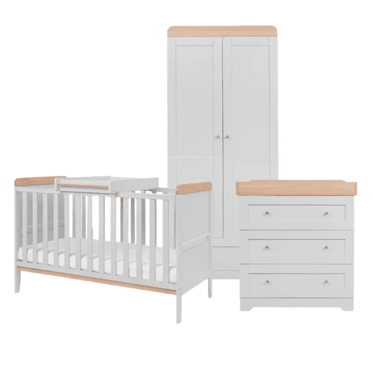 Tutti Bambini Rio 3 pcs Room Set - Dove Grey/Honey Oak