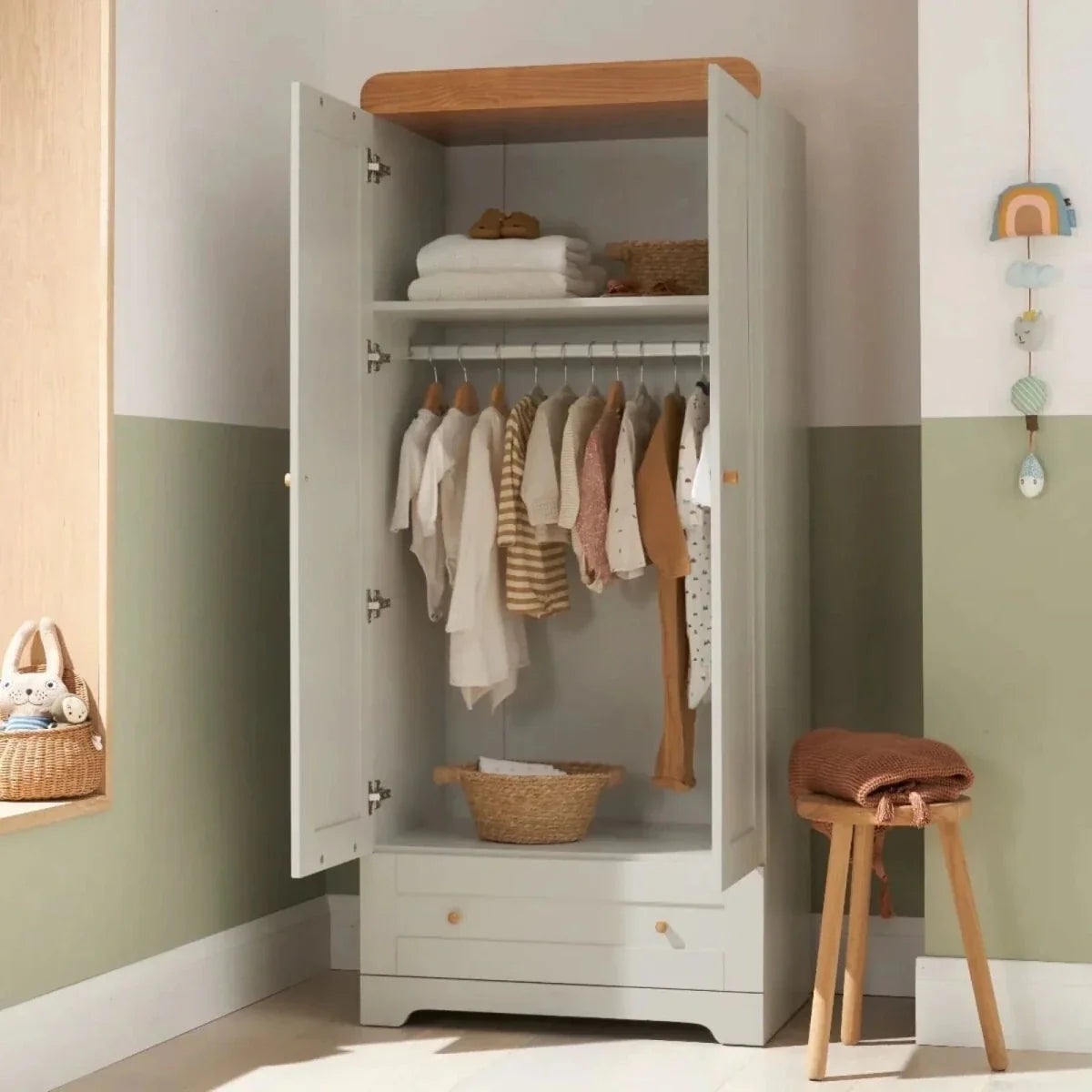 Tutti Bambini Rio 3 pcs Room Set - Dove Grey/Honey Oak