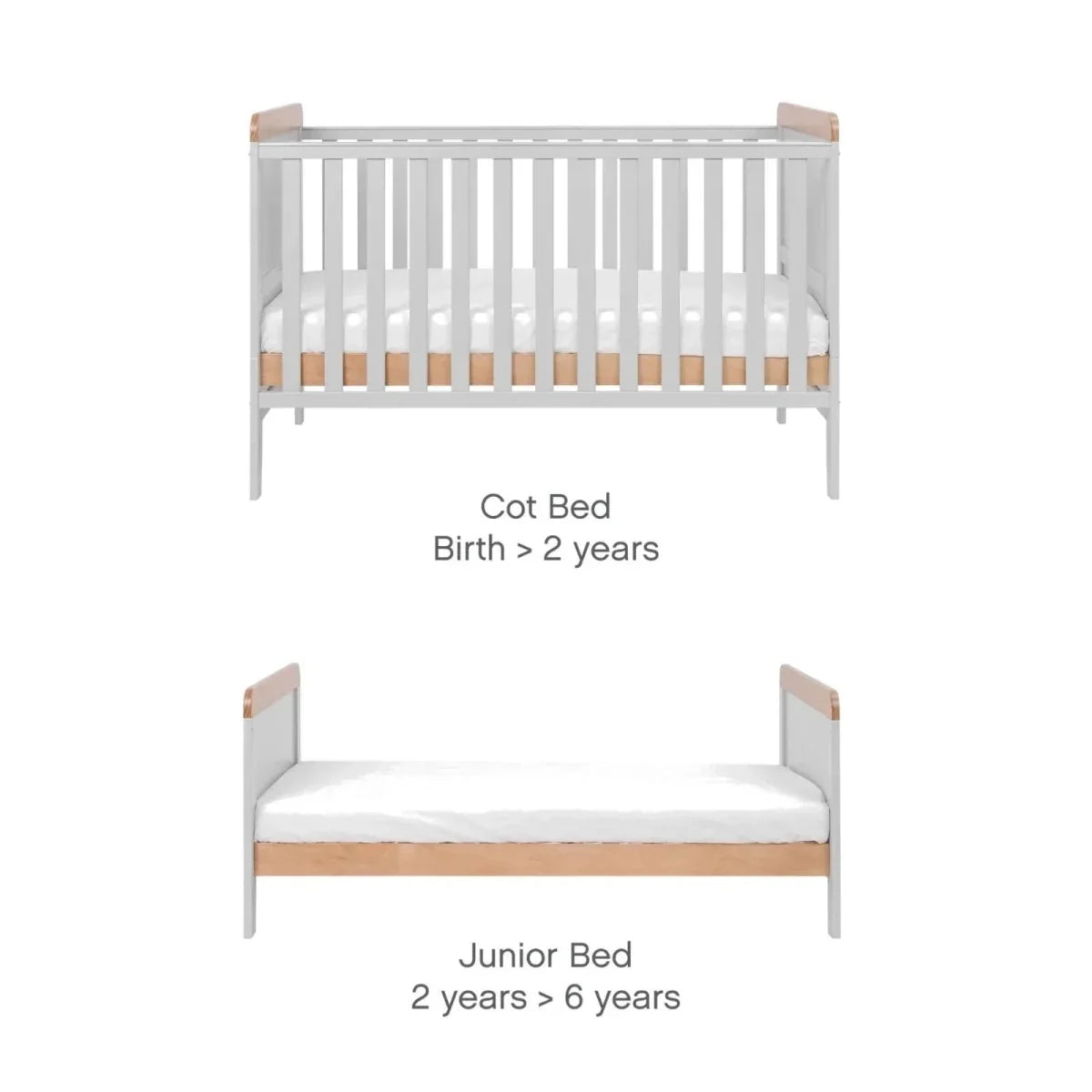 Tutti Bambini Rio 3 pcs Room Set - Dove Grey/Honey Oak