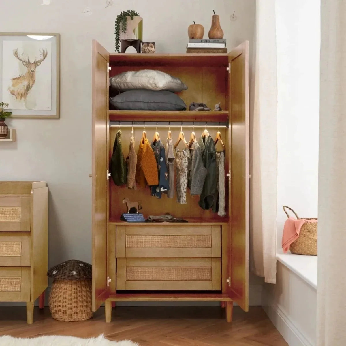 Tutti Bambini Japandi Wardrobe - Light Oak