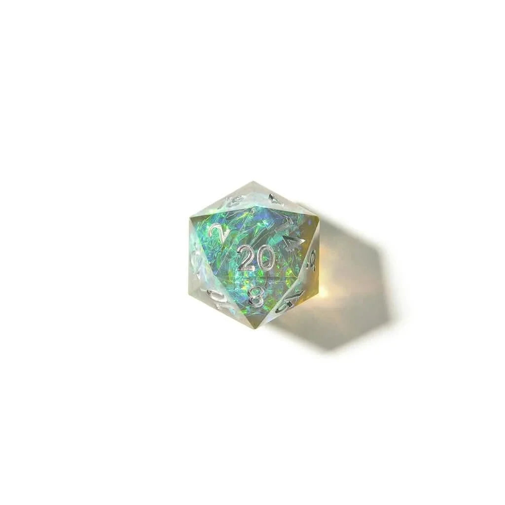 Sea Foam | Sharp Edge Dice | Resin | 7 Piece Set