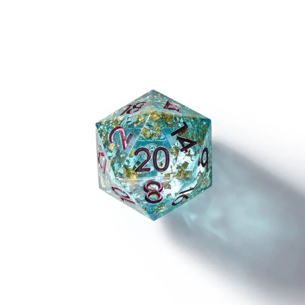 Aurora Mist | 33mm D20 | Oversized Liquid Core Dice | Single Dice
