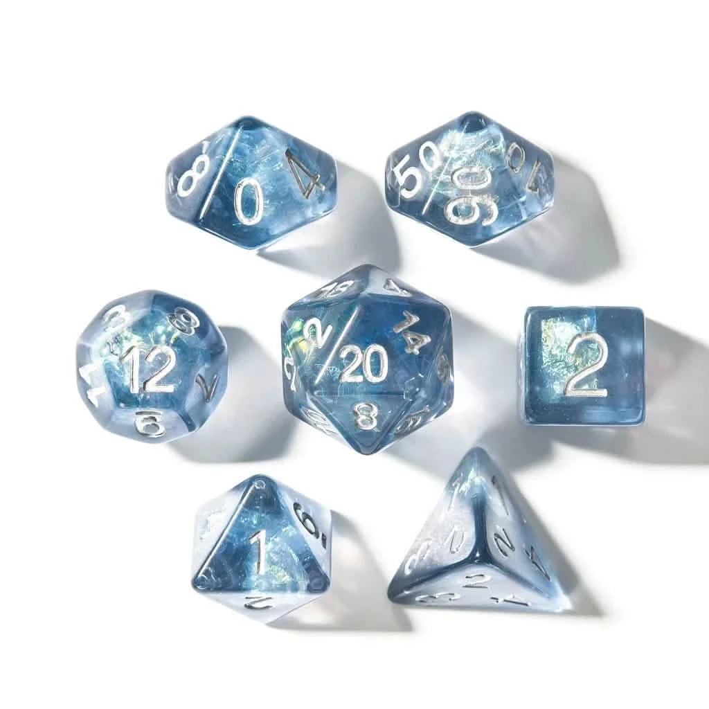 Spectral Chill | Soft Edge Dice | Resin | 7 Piece Set