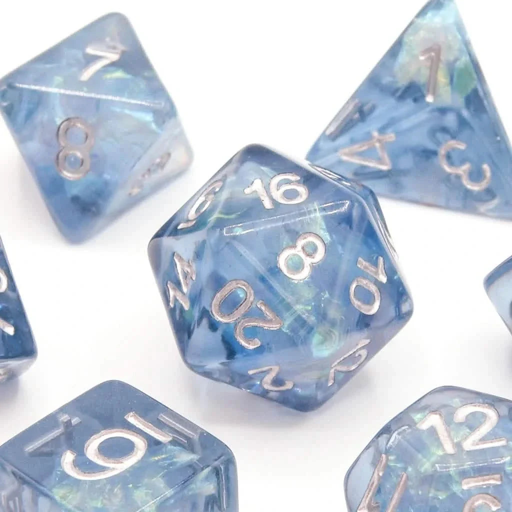 Spectral Chill | Soft Edge Dice | Resin | 7 Piece Set