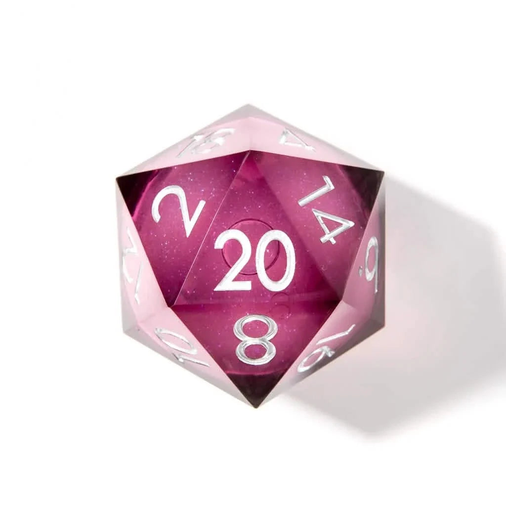 Moonbeam | 50mm D20 | Oversized Liquid Core Dice | Single Dice