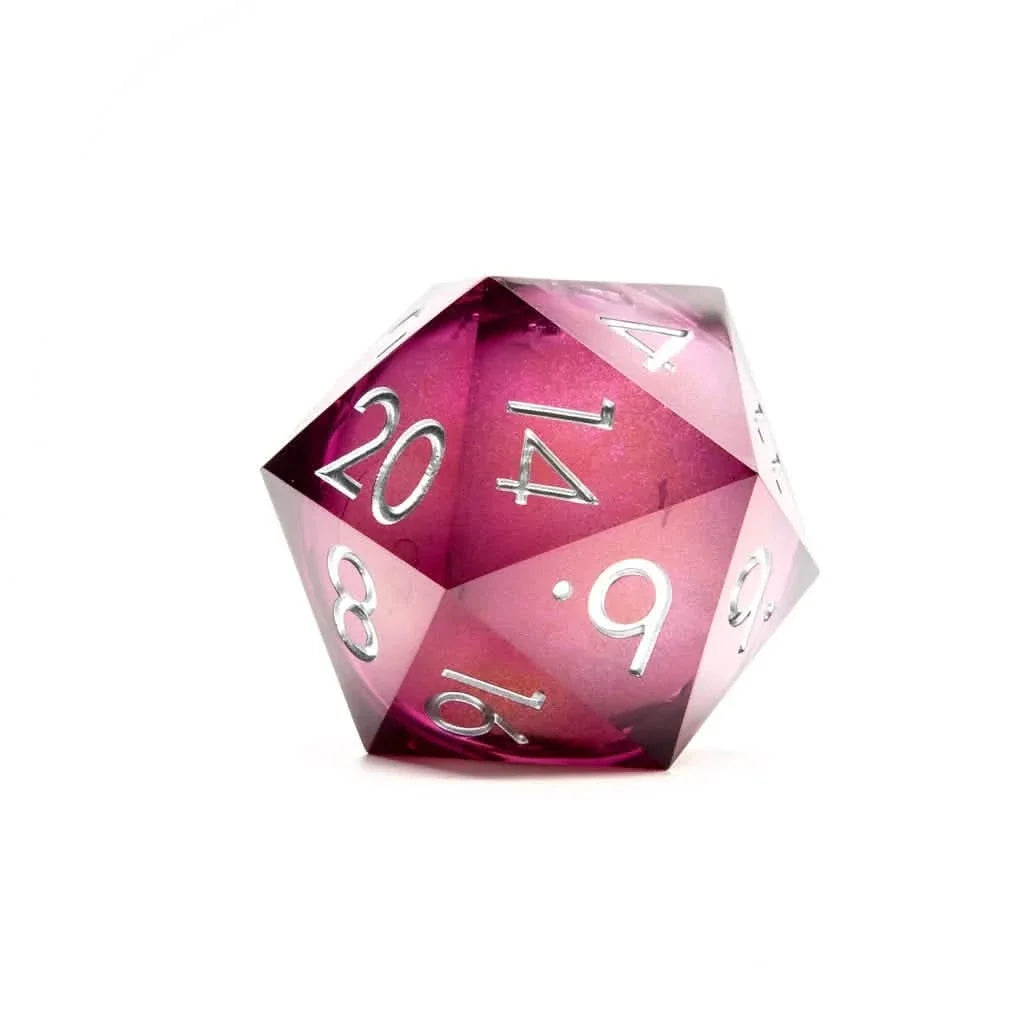 Moonbeam | 50mm D20 | Oversized Liquid Core Dice | Single Dice