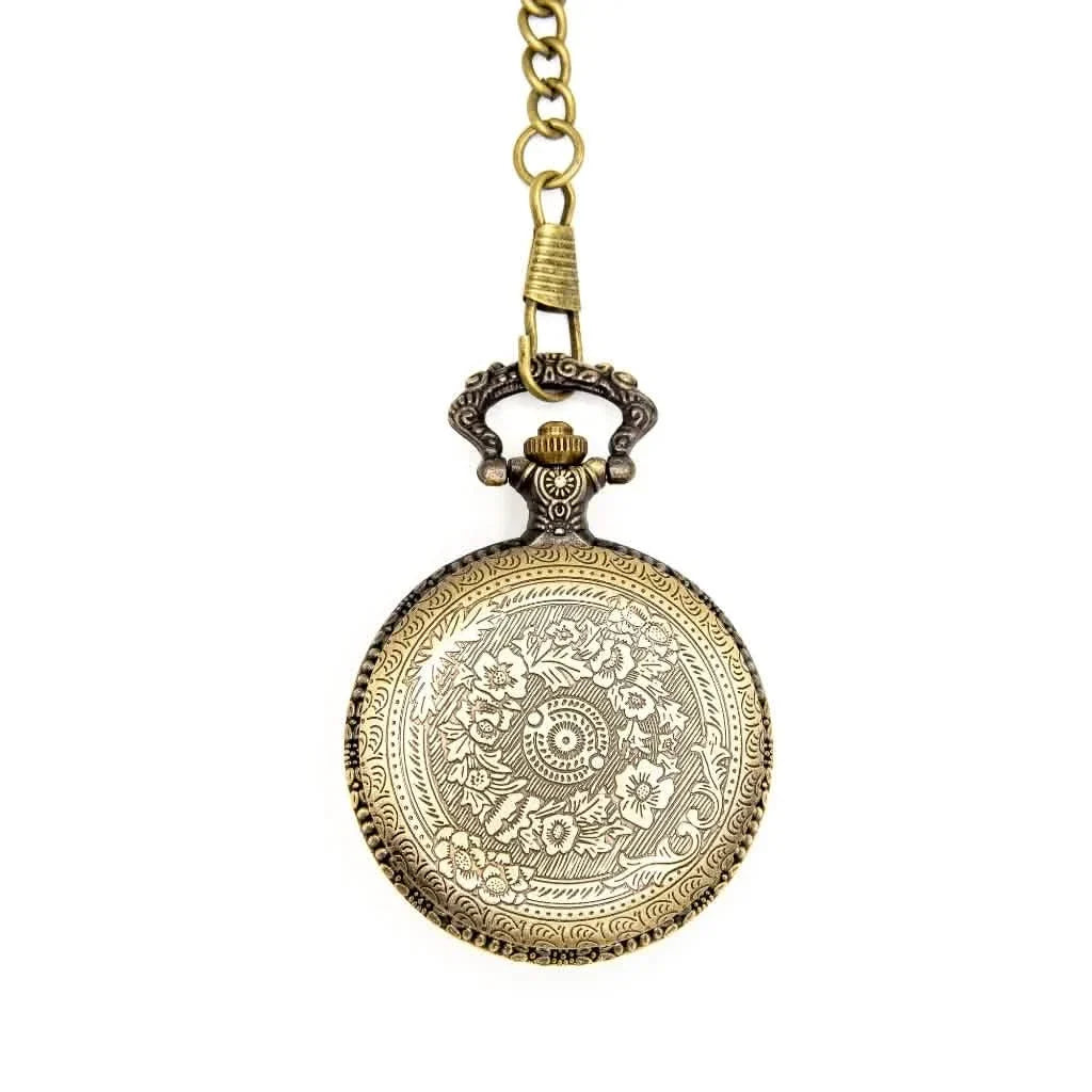 Death's Keeper | Pocket Watch Dice Case | Mini Dice | Ancient Gold