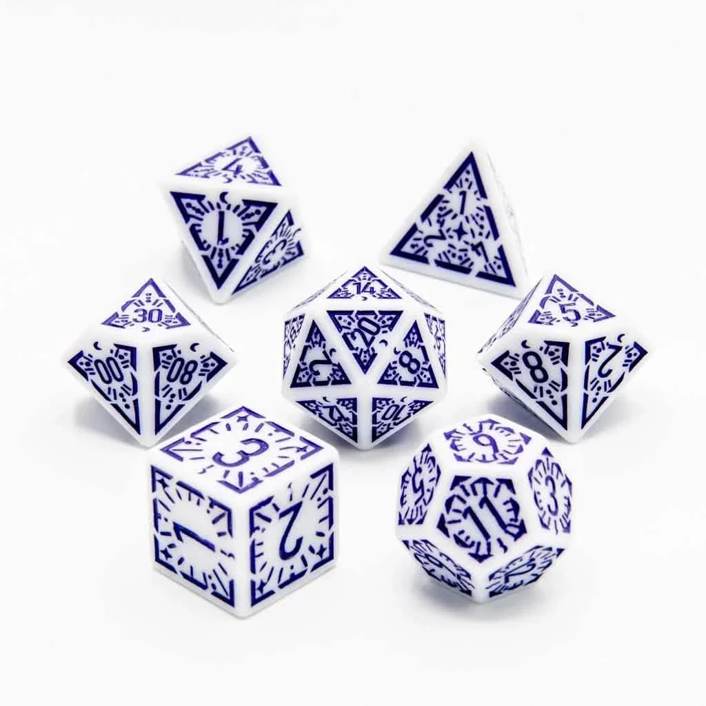 Arcane Twilight | Soft Edge Dice | Acrylic | 7 Piece Set