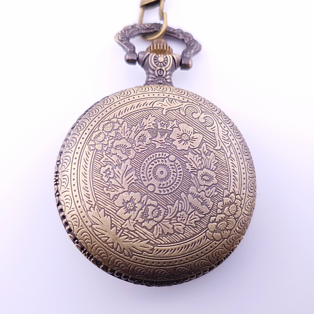 Celestial Champion | Pocket Watch Dice Case | Mini Dice | Ancient Gold