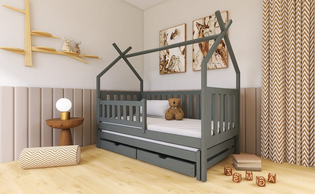 Wooden Single Bed Tytus With Trundle