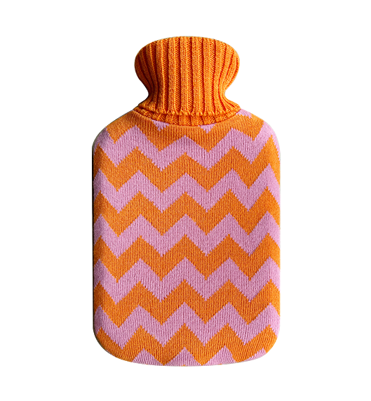 Tangerine Hot Water Bottle With Cover