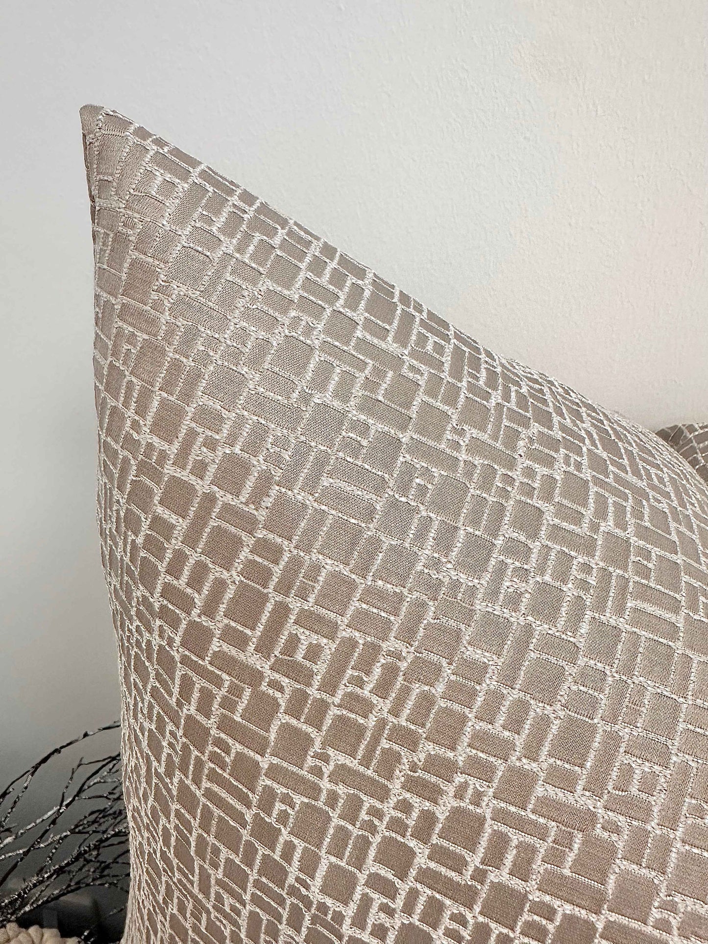 The Couture Cushion - The Taupe Zegna - Style No. 108