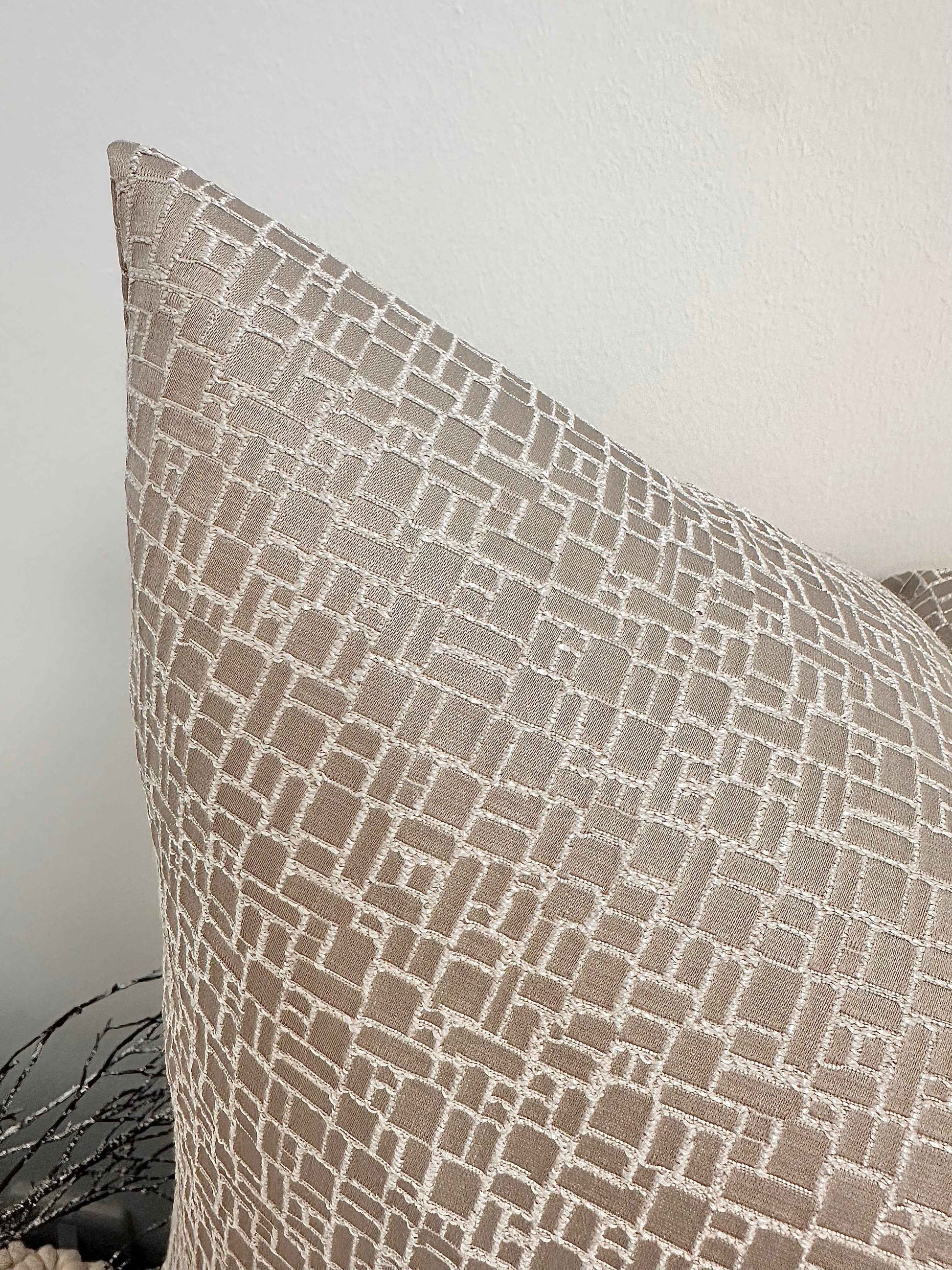 The Couture Cushion - The Taupe Zegna - Style No. 108