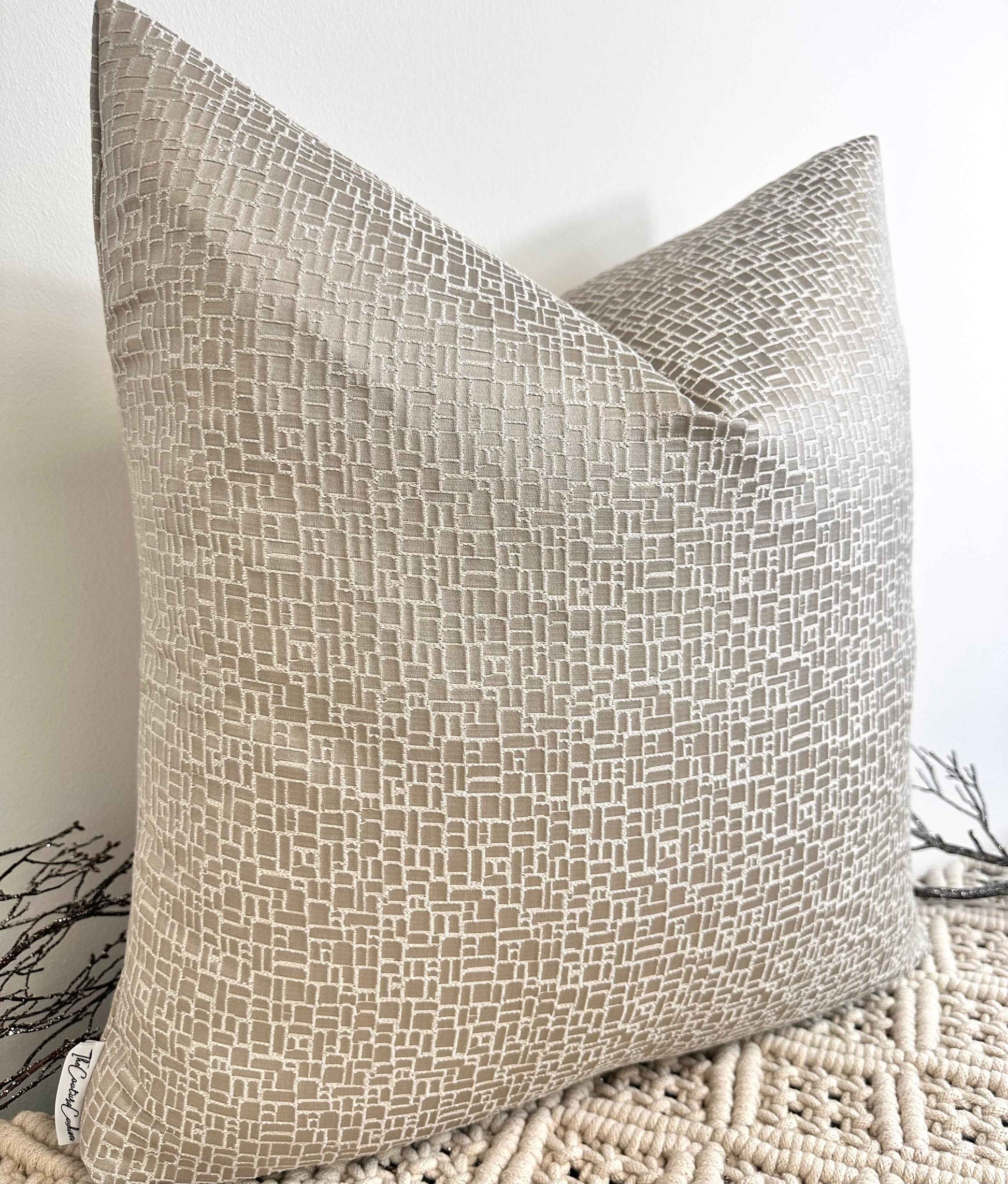 The Couture Cushion - The Taupe Zegna - Style No. 108