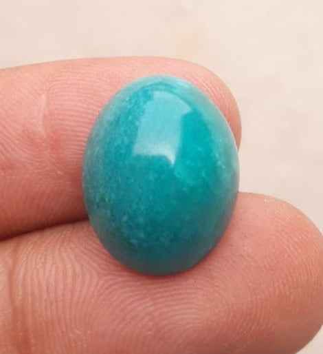 Natural Teal Green Turquoise - Green Turquoise - 17.3ct- 18x14mm