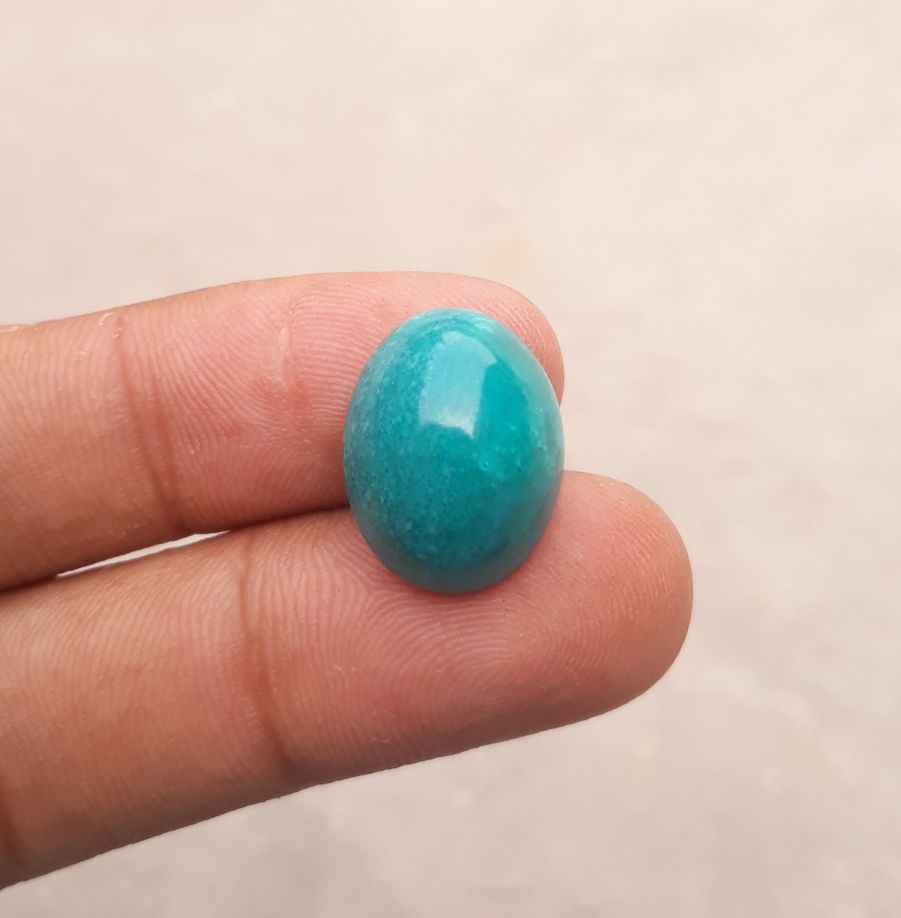 Natural Teal Green Turquoise  - Green Turquoise - 17.3ct- 18x14mm