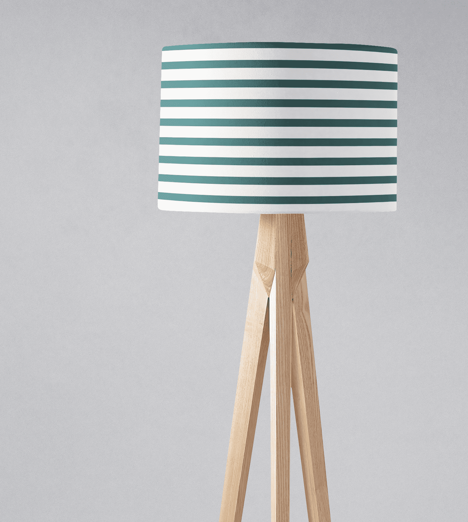 Teal and White Geometric Striped Lampshade, Ceiling or Table Lamp Shade