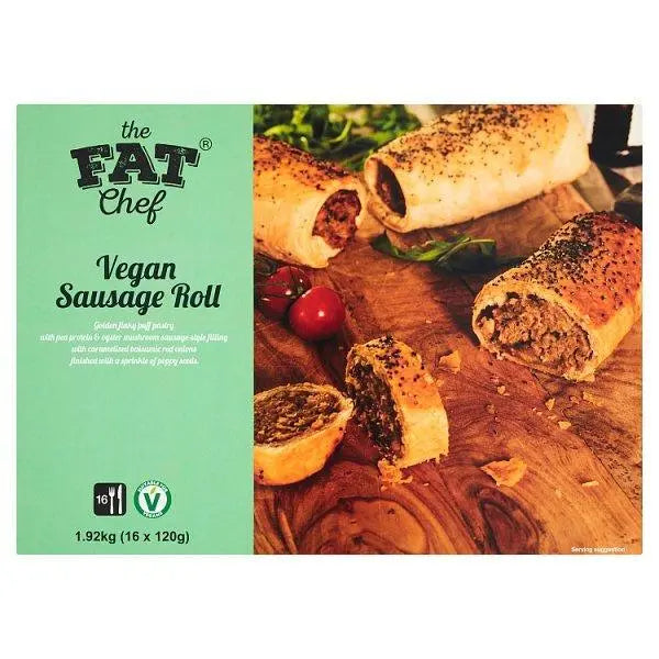 The Fat Chef Vegan Sausage Roll 16 x 120g (1.92kg)