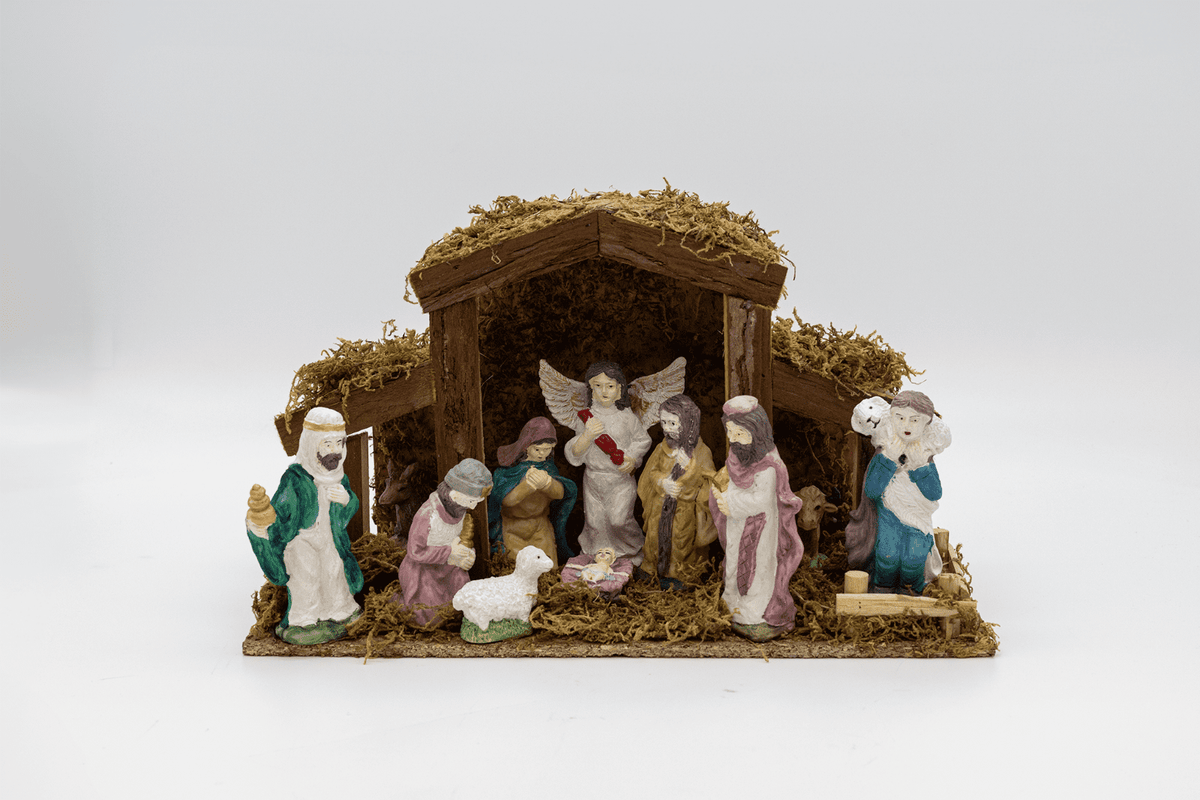 Christmas Nativity Scene Resin Ornament Multicoloured 38cm