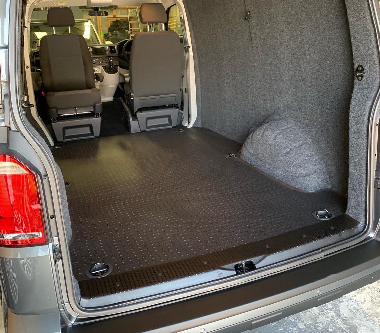 For VW T6.1 Transporter V2 Rear Tailgate Threshold Cover Full Length Plastic | Van-X