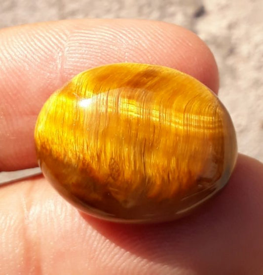 26ct Tiger Eye Cabochon - June Birthstone - June Birthstone - 22x17mm