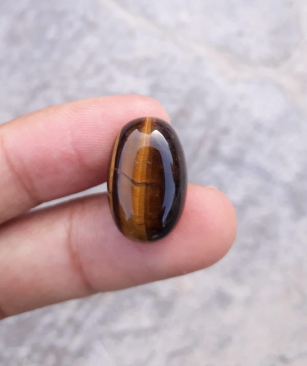 20.7ct Tiger Eye Cabochon - June Birthstone - June Birthstone -  21x13mm