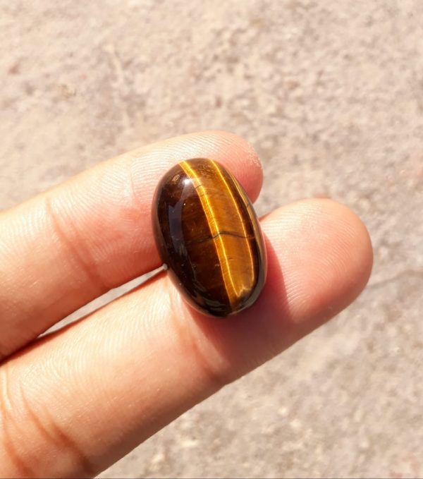 20.7ct Tiger Eye Cabochon - June Birthstone - June Birthstone -  21x13mm